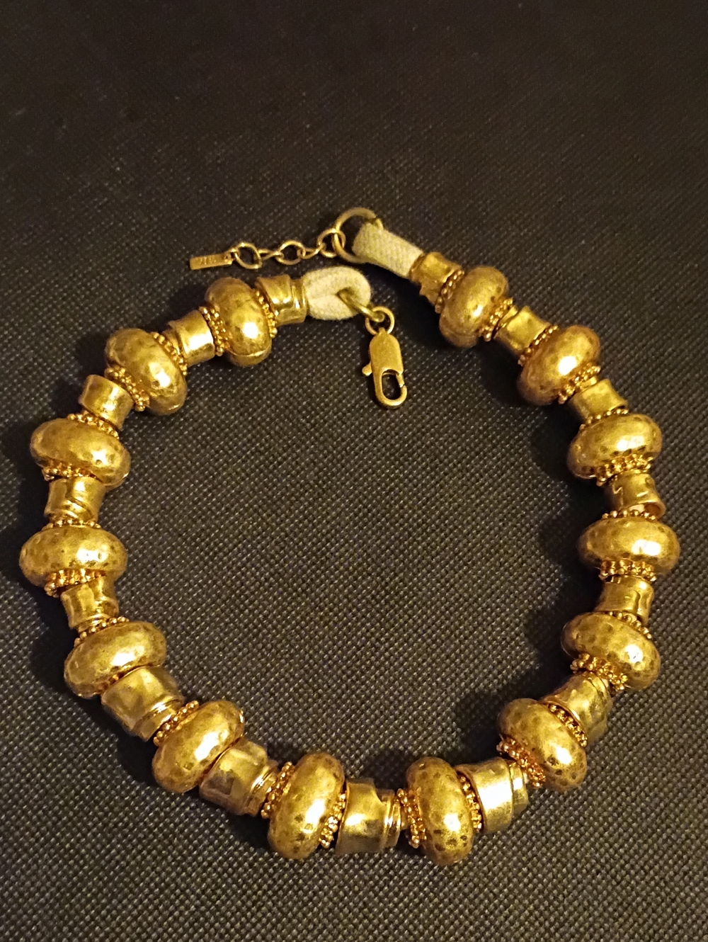 Zara Gold Bead Necklace - Shiny Gold Tones
